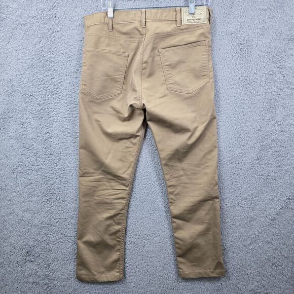 Patagonia Iron Clad Men's Khaki Jeans Organic Cotton Straight Leg Size 32 x 26 - Picture 6 of 12